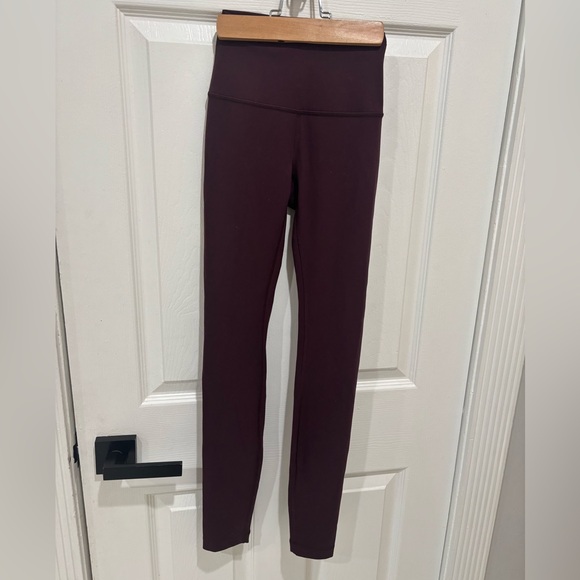 Lululemon Burgundy Leggings, Size 0 - Picture 2 of 5